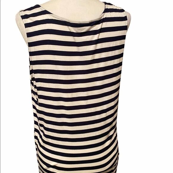 DKNY Sleeveless Stripe Shirt Size Large - Picture 3 of 11